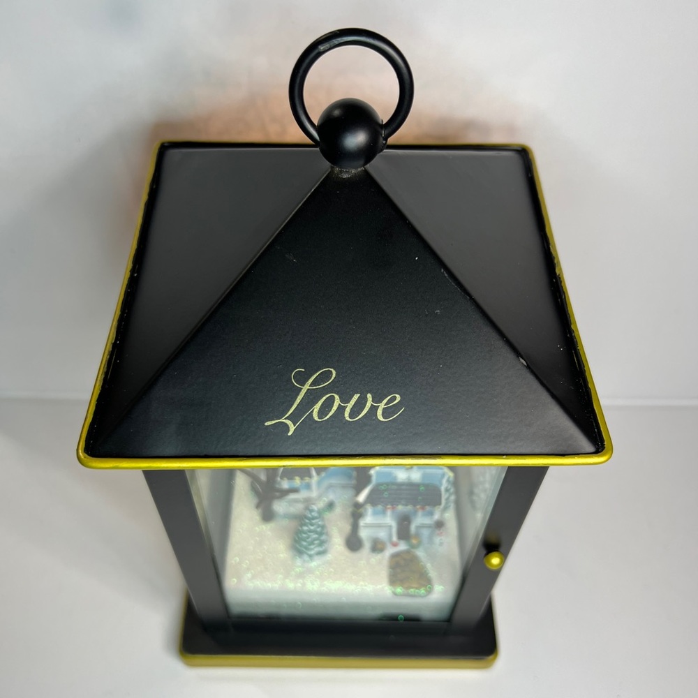 Thomas Kinkade Christmas Lantern "Love" Illuminated Lantern House - Picture 7 of 10